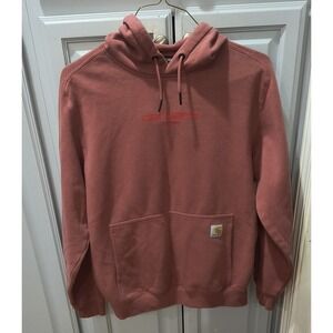 Carhartt Force Relaxed Fit Hoodie Womens Small Clay Logo Sweatshirt Small